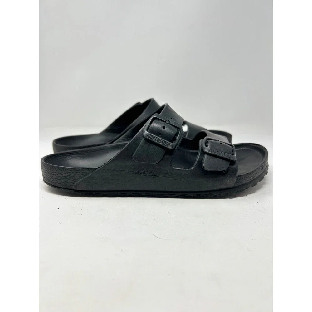 Birkenstock Sandals Mens 41 Black Arizona EVA Two Strap Slides Adult Waterproof